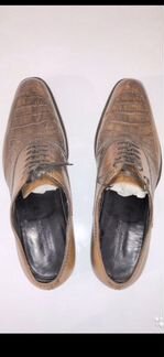 Туфли zegna крокодиловые
